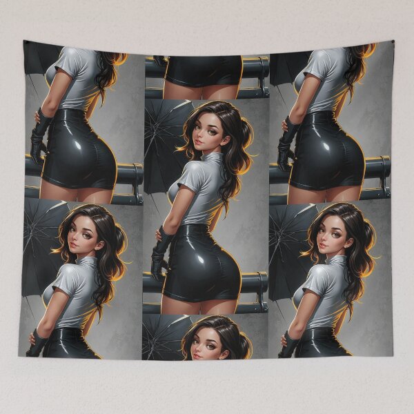Item preview, Tight Black Skirt Dark Haired Pinup designed and sold by KillerCrafts.