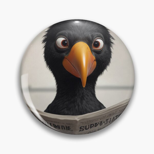 Item preview, Funny Toucan Reading Newspaper Bathroom Art designed and sold by vk09.