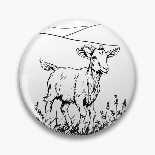 Item preview, Lispe Goat in an Field designed and sold by Lispe-Designs.