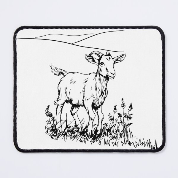 Item preview, Lispe Goat in an Field designed and sold by Lispe-Designs.