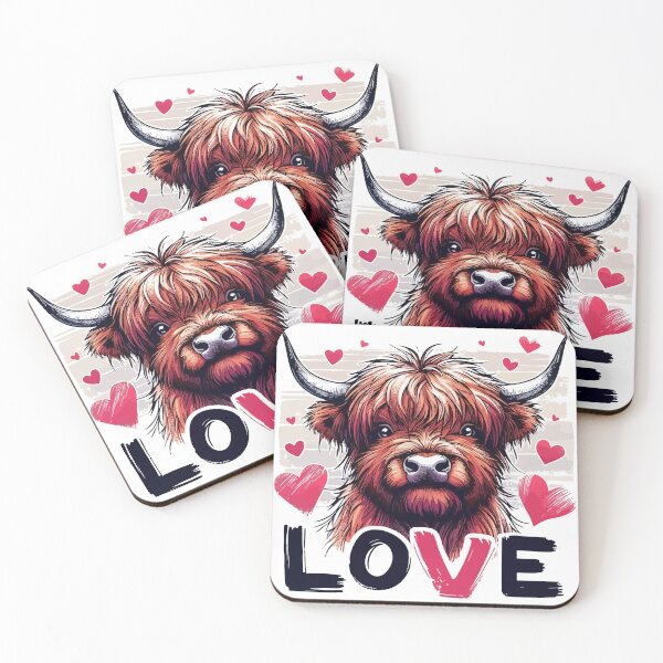 Item preview, Love Highland Cow Valentines Day designed and sold by TomFrontierArt.