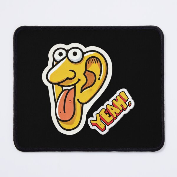 Item preview, Funny Cartoon Ear Sticker with Tongue Out - Quirky and Humorous Design designed and sold by Psycho-Crazy.