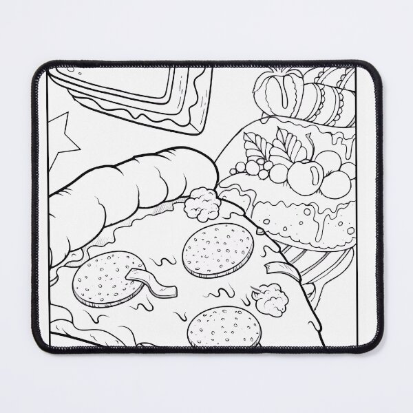 Item preview, Pizza Coloring Page Pattern  designed and sold by DavidColoring.