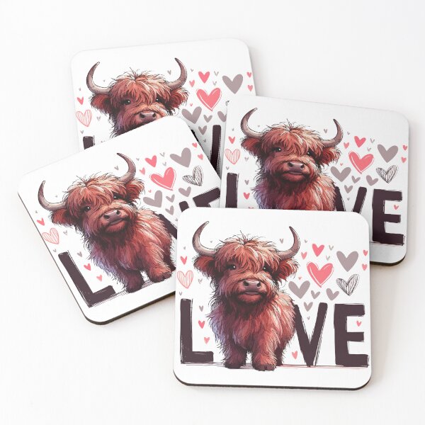 Item preview, Love Cute Highland Cow Valentines Day designed and sold by TomFrontierArt.