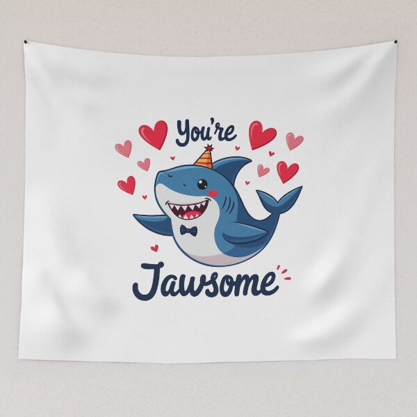 Item preview, You're Jawsome - Cute Shark Party Design designed and sold by Bulwshop.