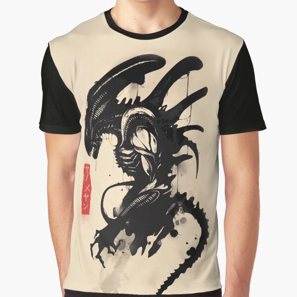 Vista previa del artículo con la obra «Diseño de póster de tinta xenomorfa», diseñado y vendido por blackdogshop.