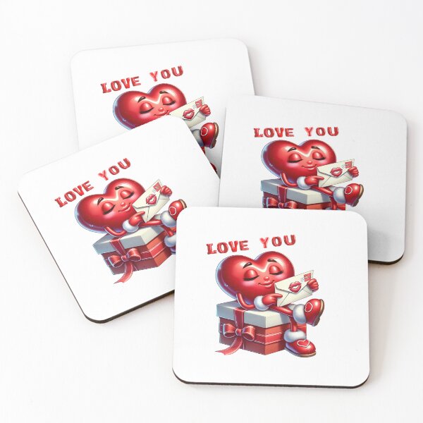 Item preview, "Charming Heart Design with Love Letter and Gift Box" designed and sold by Mahakamel.