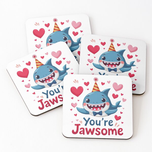 Item preview, You're Jawsome - Cute Shark Party  designed and sold by Bulwshop.