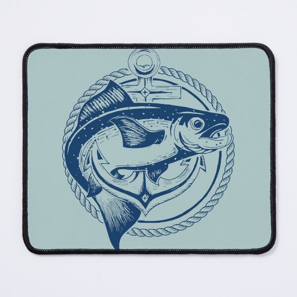 Item preview, Pescado y ancla: regalo para un amante de la pesca designed and sold by Design Atlas.