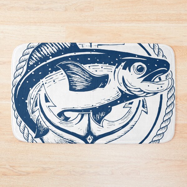 Artikelvorschau, Fish & Anchor - Geschenk für einen Angelliebhaber entworfen und verkauft von Design Atlas.