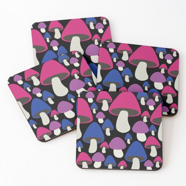 Item preview, Bi Pride Mushroom Pattern designed and sold by SamTheDadFriend.