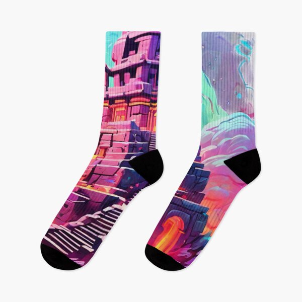 Item preview, Neon Aztec Tower. Neon Aztec Tower designed and sold by SpectrumEssence.