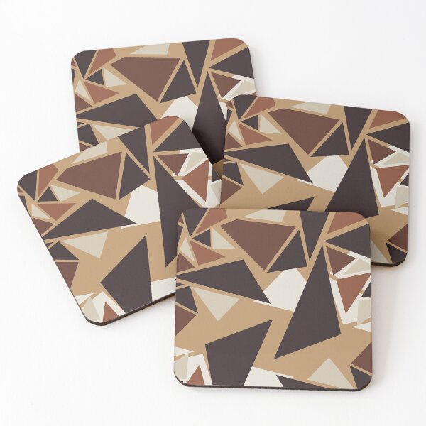 Item preview, Abstract triangles pattern,brown,beige designed and sold by cutecrazytshirt.