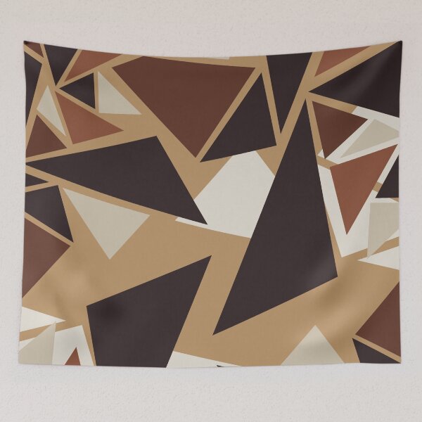 Item preview, Abstract triangles pattern,brown,beige designed and sold by cutecrazytshirt.