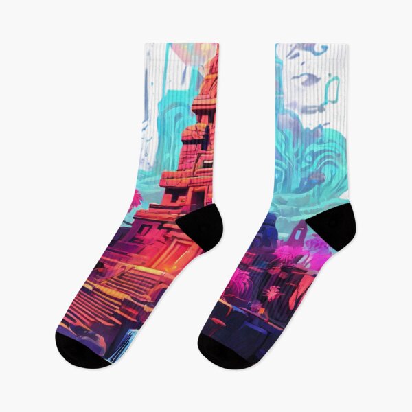 Item preview, Neon Aztec Tower. Neon Aztec Tower designed and sold by SpectrumEssence.