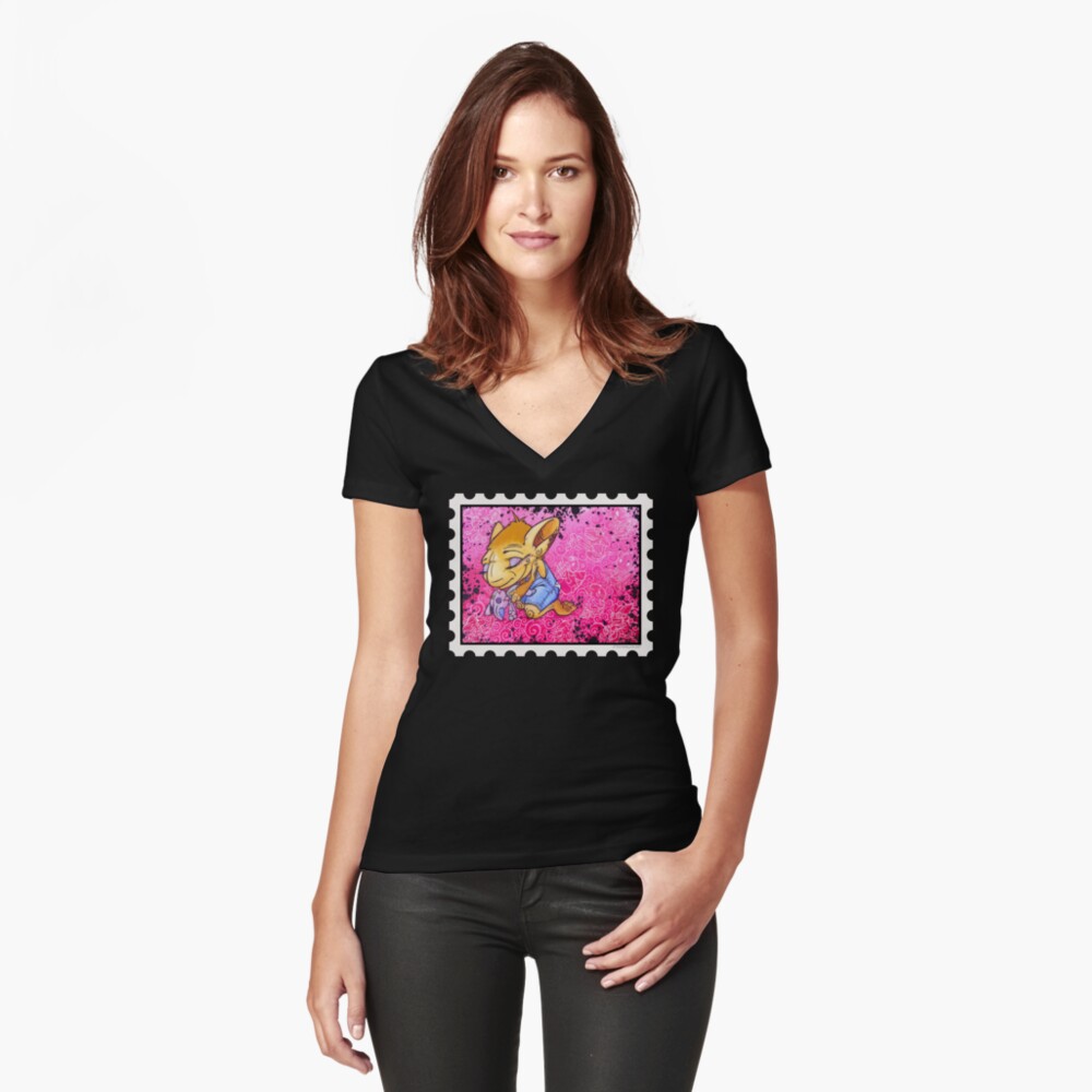 Item preview, Fitted V-Neck T-Shirt designed and sold by jillwilli.