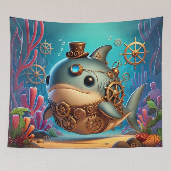 Item preview, Steampunk Sleeper Shark designed and sold by Sillytoe.