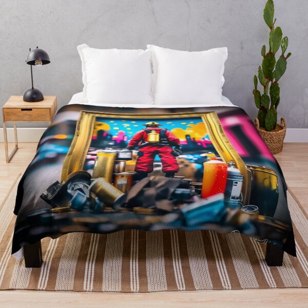 Item preview, Urban graffiti street art Fire Fighter designed and sold by Drone-tees.