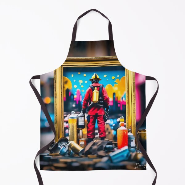 Item preview, Urban graffiti street art Fire Fighter designed and sold by Drone-tees.