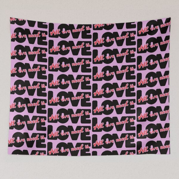 Item preview, All We Need is Love - Black and Red designed and sold by FaeryNuff.