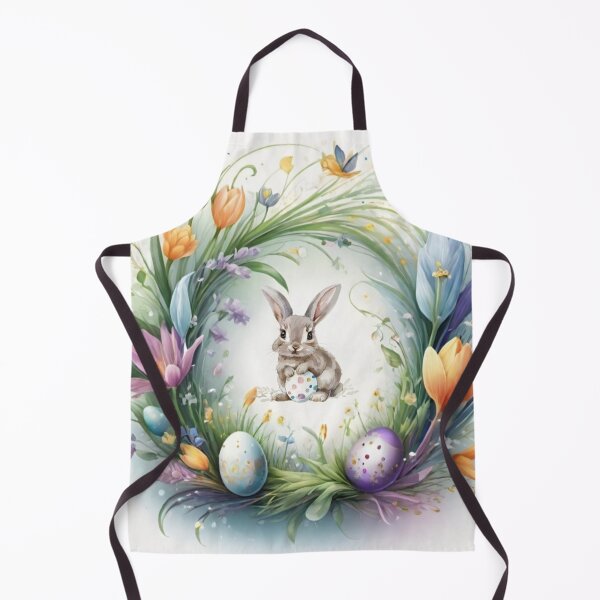 Item preview, Happy Easter Bunny and colorful Easter eggs and flowers V10 designed and sold by DreamingAwake1.