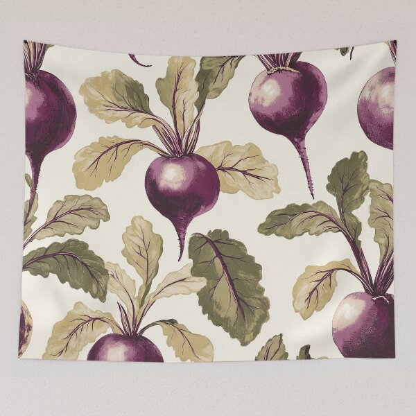 Item preview, Vintage Botanical Beetroot Pattern for Kitchen Decor   designed and sold by AstroWolf Studio.