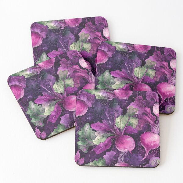 Item preview, Dark Watercolor Beetroot Pattern with Artistic Flair   designed and sold by AstroWolf Studio.