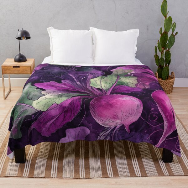 Item preview, Dark Watercolor Beetroot Pattern with Artistic Flair   designed and sold by AstroWolf Studio.