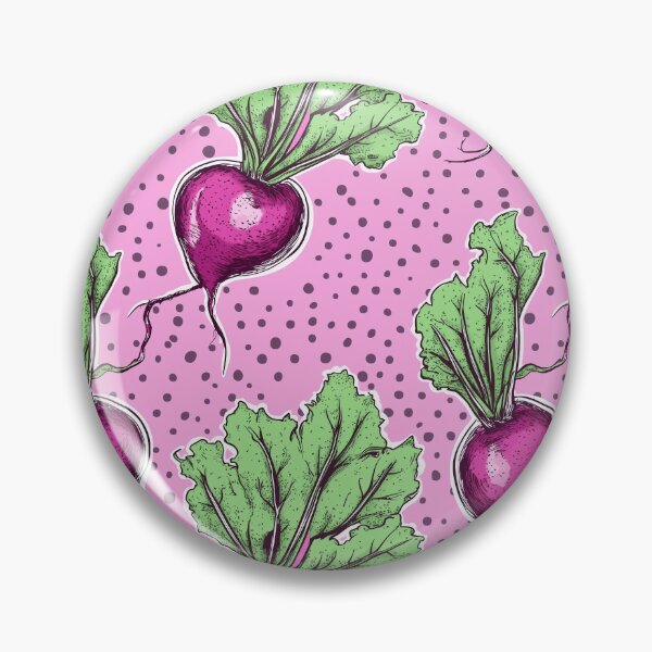 Item preview, Playful Beetroot Pattern with Pink Dotted Background   designed and sold by AstroWolf Studio.