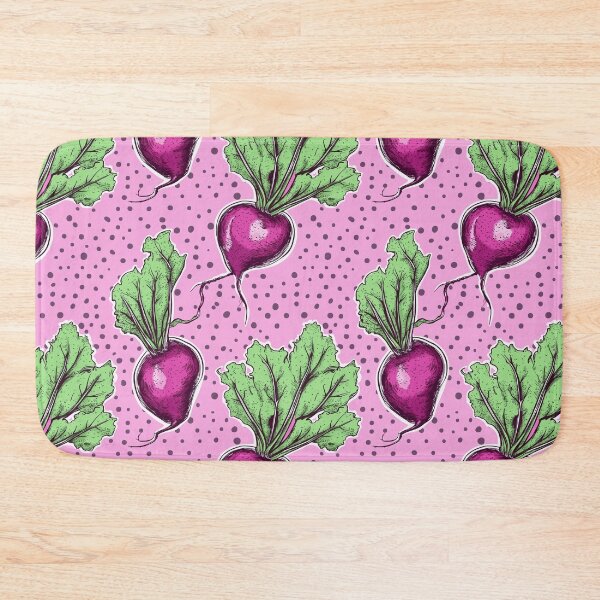 Item preview, Playful Beetroot Pattern with Pink Dotted Background   designed and sold by AstroWolf Studio.