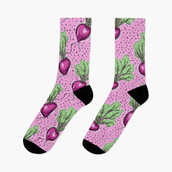 Item preview, Playful Beetroot Pattern with Pink Dotted Background   designed and sold by AstroWolf Studio.
