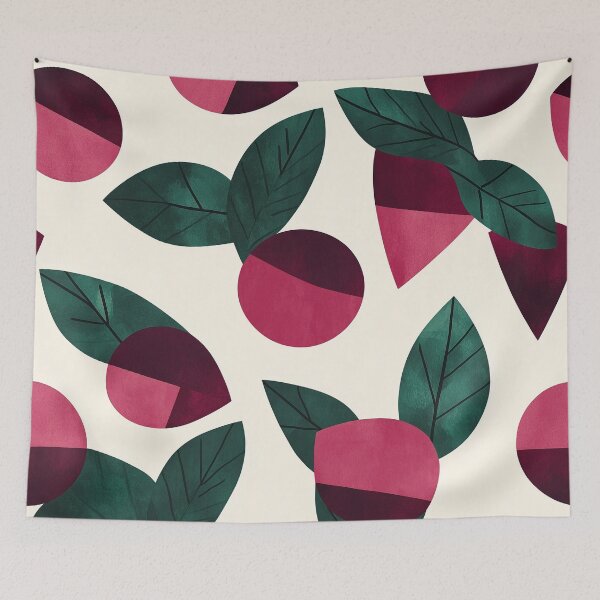 Item preview, Abstract Geometric Beetroot Pattern with Bold Colors   designed and sold by AstroWolf Studio.