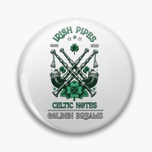 Item preview, Irish bagpipes celtic notes golden dreams designed and sold by Graffik-Peeps.