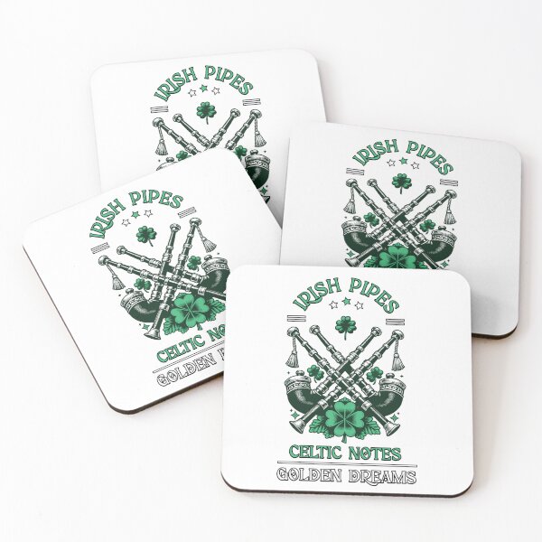 Item preview, Irish bagpipes celtic notes golden dreams designed and sold by Graffik-Peeps.