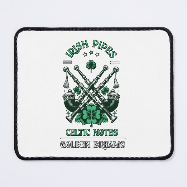 Item preview, Irish bagpipes celtic notes golden dreams designed and sold by Graffik-Peeps.
