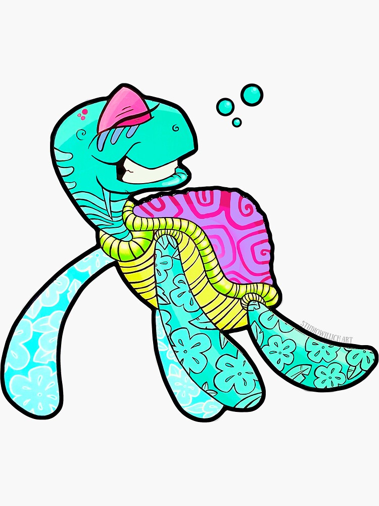 Thumbnail 3 of 3, Sticker, SeaTurtle designed and sold by jillwilli.