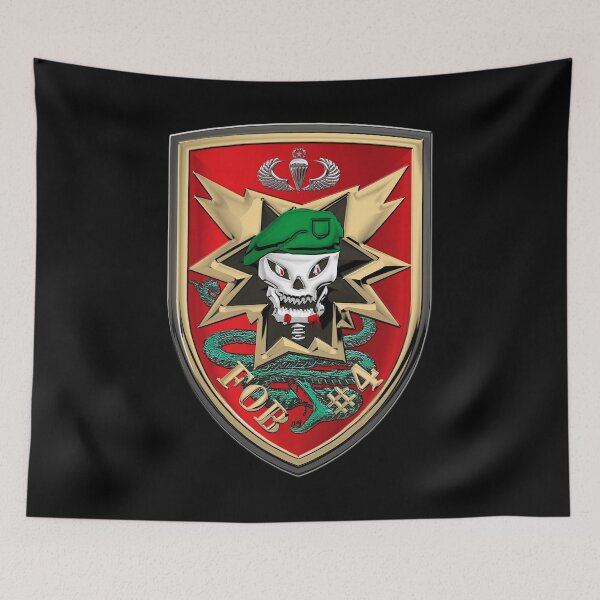 Item preview, Forward Operating Base Four - FOB 4 Patch over Black Velvet designed and sold by Serge Averbukh Art Studio.