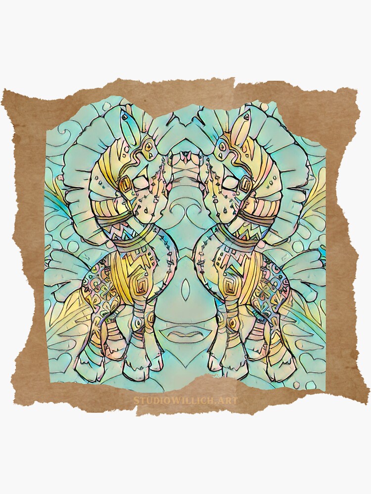 Thumbnail 3 of 3, Sticker, 2 Ponies designed and sold by jillwilli.