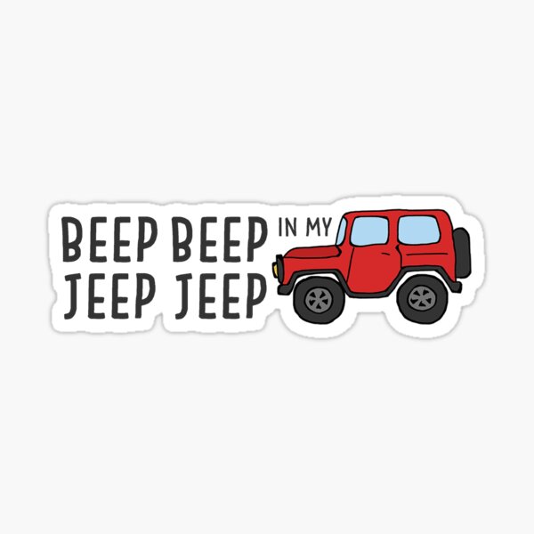 Bip Bip dans ma Jeep Jeep Sticker