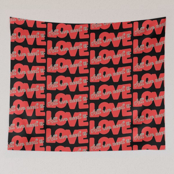 Item preview,  All We Need is Love - Red and Turquoise designed and sold by FaeryNuff.