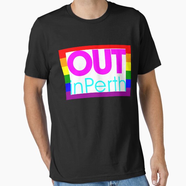 Item preview, Perth Australia Gay Pride Shirt - Perth LGBT Rainbow Flag designed and sold by Galvanized.