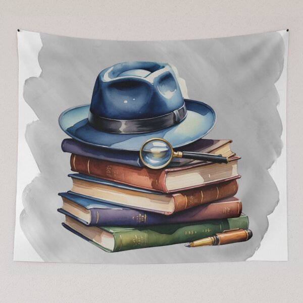 Item preview, Mystery Book Reader, Stack of Mystery Books designed and sold by MamaCDesigns.