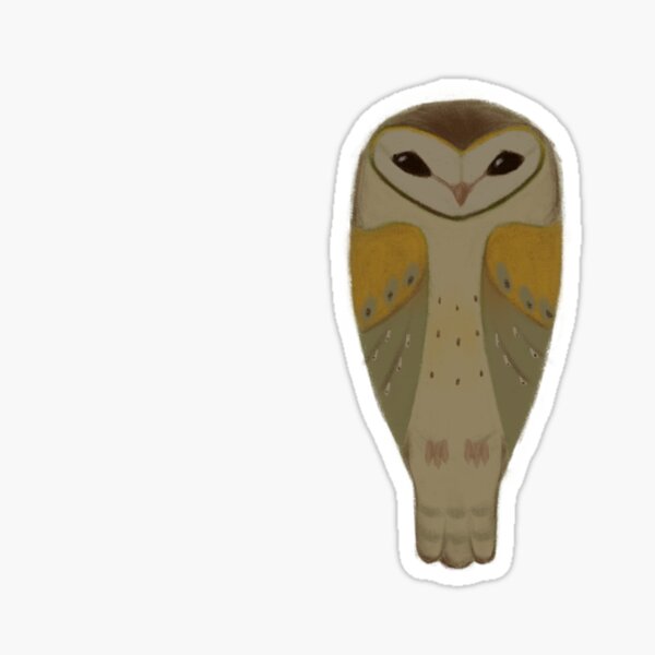 Item preview, Teardrop stylized barn owl designed and sold by GrackleGlade.