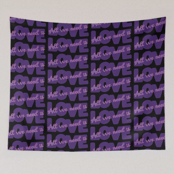 Item preview, All We Need is Love - Purple and Pink designed and sold by FaeryNuff.