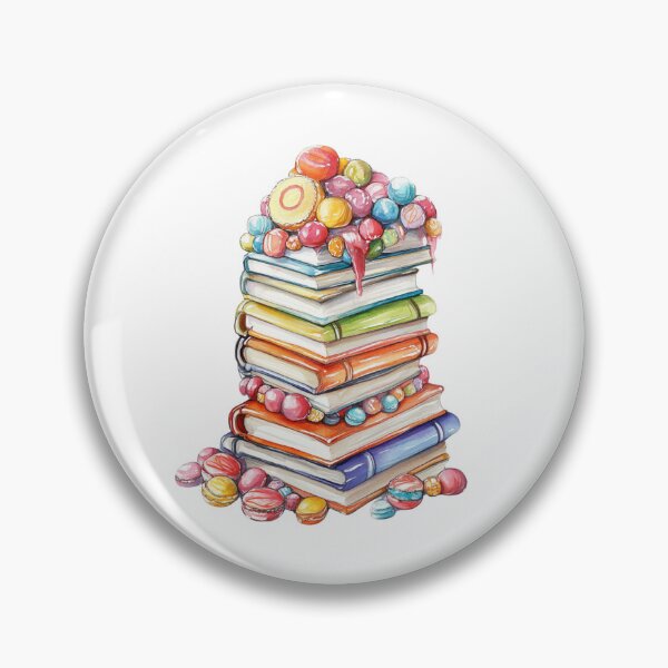 Item preview, Sweet Reader, Stack of Watercolor Books Covered in Sweet Treats designed and sold by MamaCDesigns.