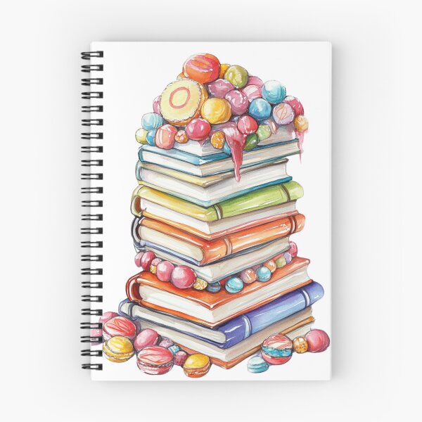 Item preview, Sweet Reader, Stack of Watercolor Books Covered in Sweet Treats designed and sold by MamaCDesigns.