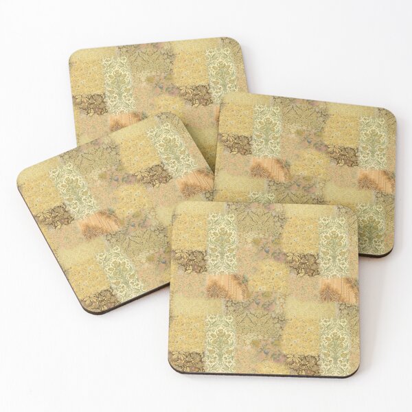 Item preview, VINTAGE BAROQUE JACQUARD WALLPAPER MASHUP NEUTRAL BEIGE GOLD designed and sold by blomastudios.