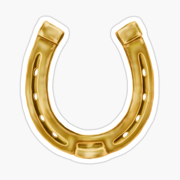 Item preview, Lucky Gold Horseshoe Good Luck Charm designed and sold by Phat Dog Designs .