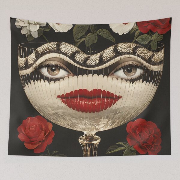 Item preview, Surreal Chinese Year of the Snake: Abstract Face with Serpentine Grace designed and sold by yinyuecreation.
