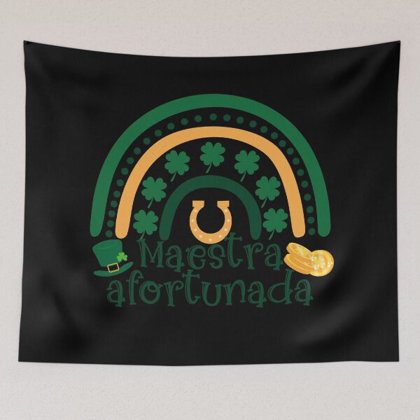 Item preview, Maestra Afortunada – Lucky Teacher St. Patrick's Day Design designed and sold by Teacher2Nerds.